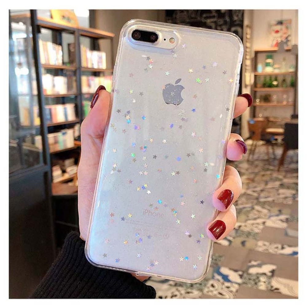 iPhone XR/11 _ Clear Glitter Star iPhone Cover